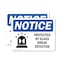 Signmission Protected By Glass Break Detector Sign With Symbol, 10 in W x Rectangle, Vinyl Decal OS-2PACK-NS-D-710-L-17902 - alternate 1